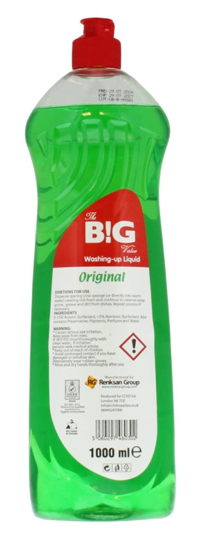 BG Washing Up Liquid 1L Apple