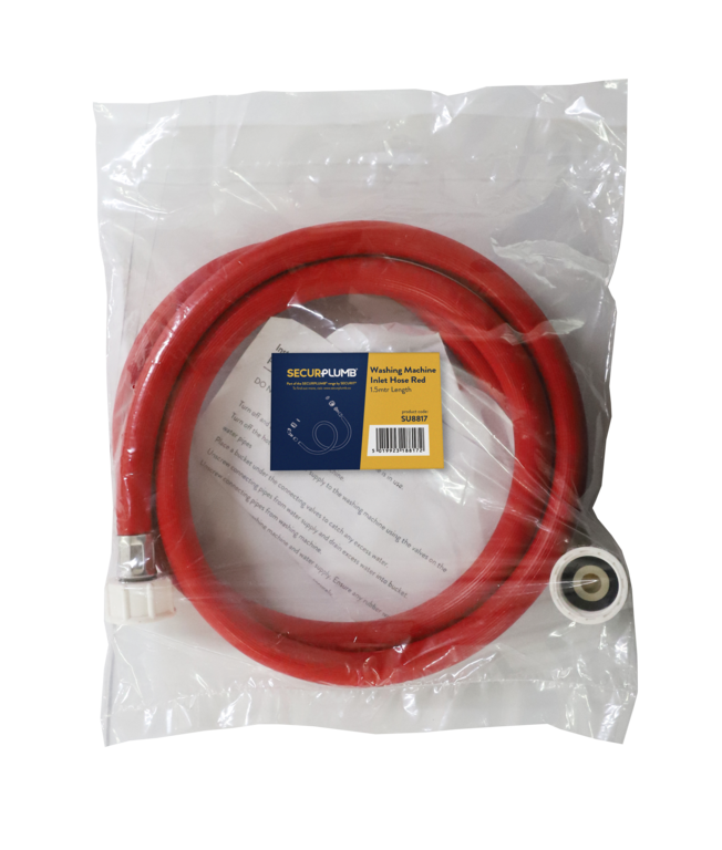 Securplumb Washing Machine Inlet Hose Red 2.5m