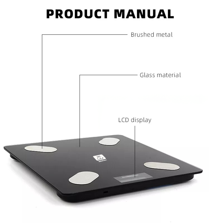 Extrastar Bathroom Digital Scale Black
