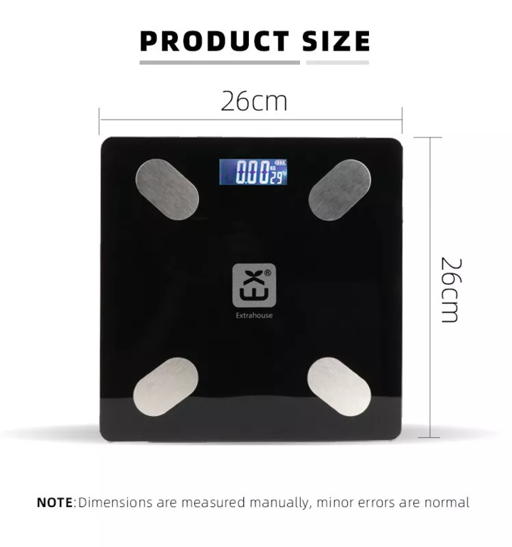 Extrastar Bathroom Digital Scale Black