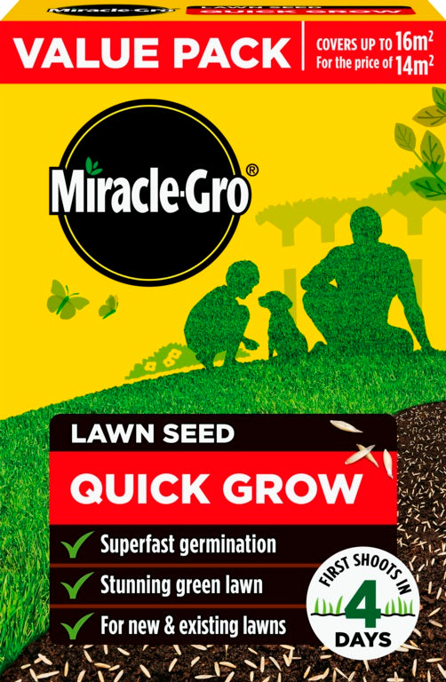 Miracle-Gro® Quick Grow Lawn Seed 16m2 Value Pack