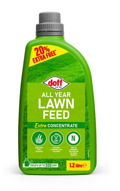 Doff All Year Lawn Feed Concentrate 1.2L Extra Fill