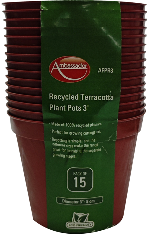 Ambassador Terracotta Plant Pots 3" Pack 15