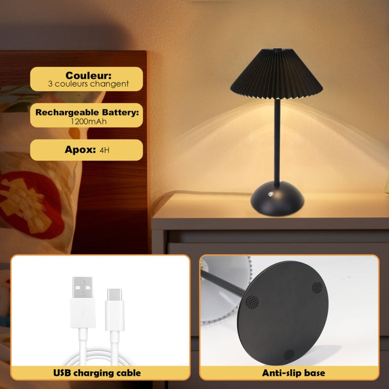 Extrastar Rechargeable LED Desk Lamp Black