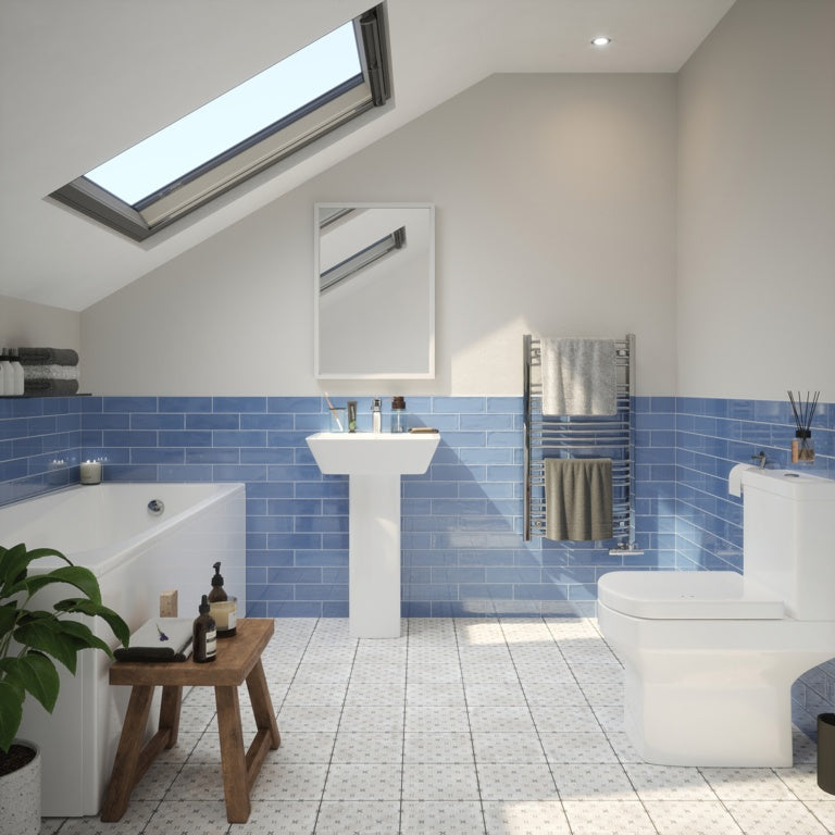 Johnson Tiles 1901 Marsden Blue Wall Tile 245 x 75mm 0.99m2