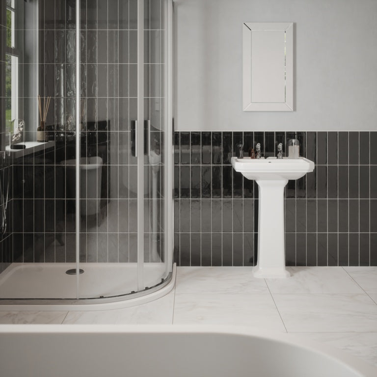 Johnson Tiles 1901 Boote Black Wall Tile 245 x 75mm 0.99m2