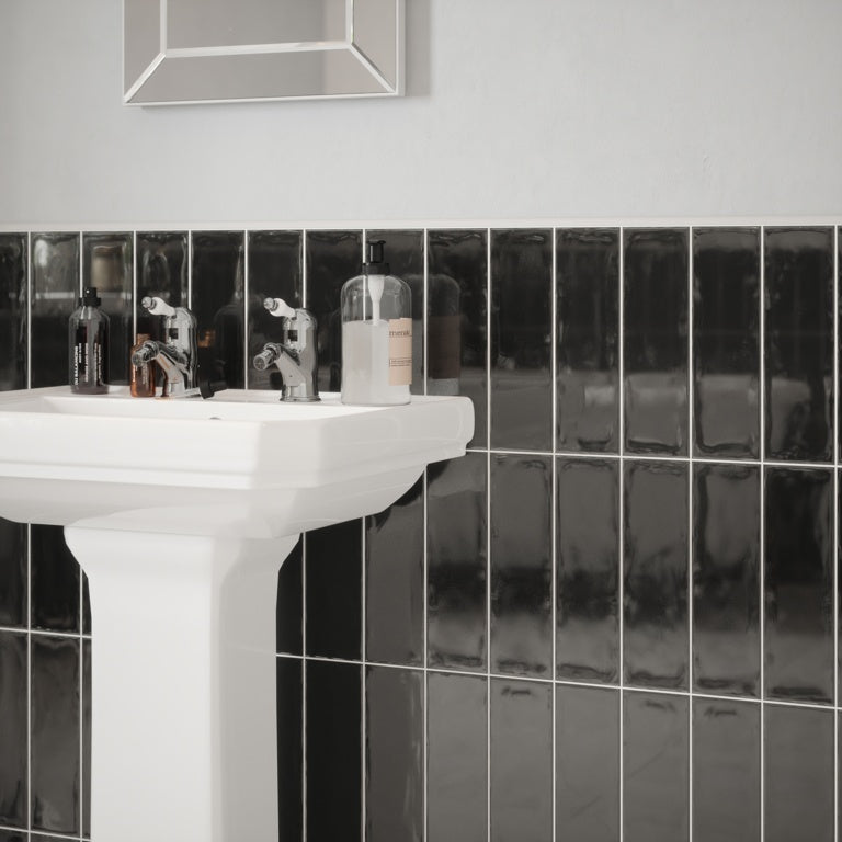 Johnson Tiles 1901 Boote Black Wall Tile 245 x 75mm 0.99m2