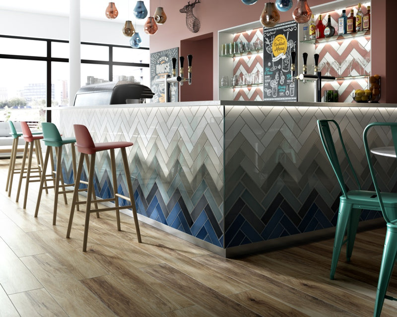 Johnson Tiles South Bank Snow Gloss Field 245 x 75mm 0.99m2