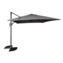Pagoda 3 x 3m Deluxe Overhang Square Parasol Grey
