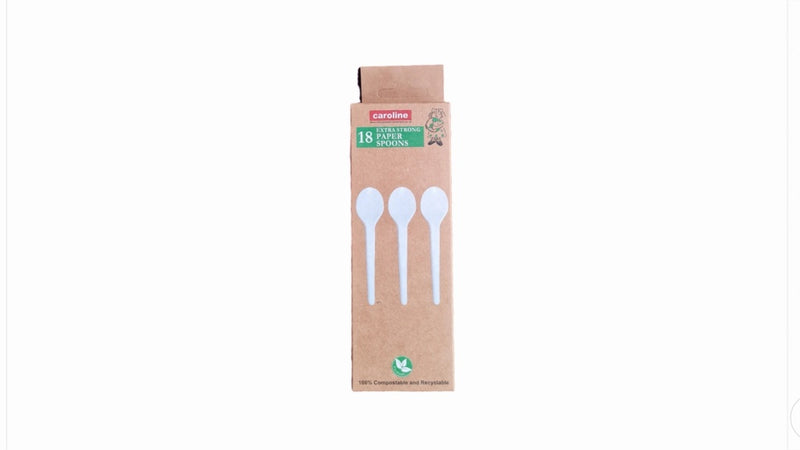 Caroline Paper Spoons Pack 18