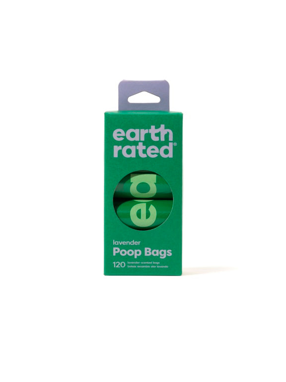 Earth Rated 120 Poop Bags 8 Rolls Lavender