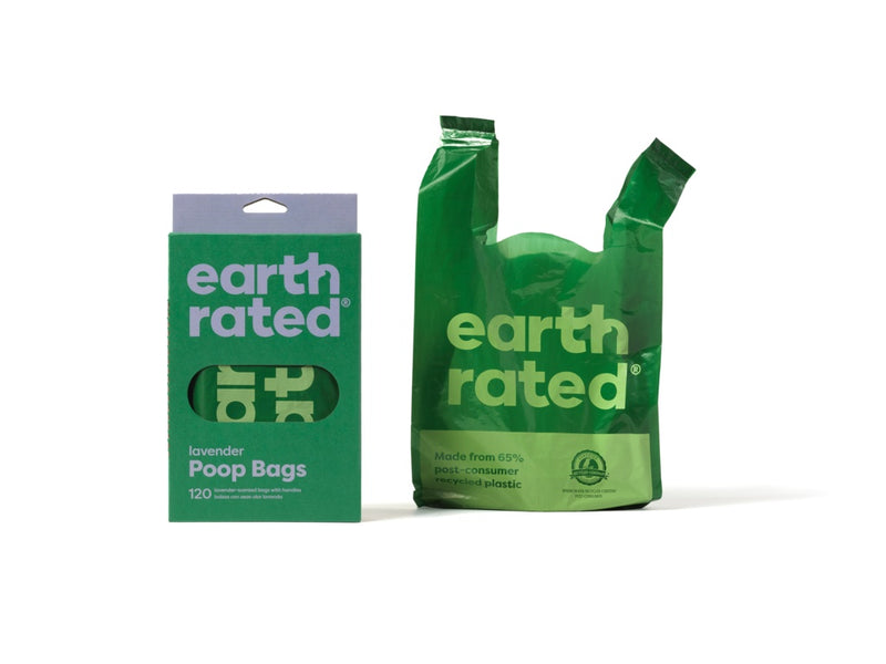 Earth Rated 120 Easy Tie Handle Poop Bags Lavender