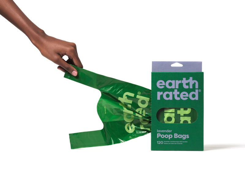 Earth Rated 120 Easy Tie Handle Poop Bags Lavender