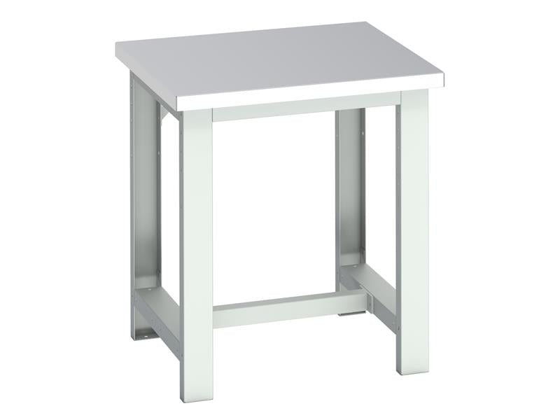 Bott Cubio Basic Bench, Stainless Steel Clad Top 750 x 750mm