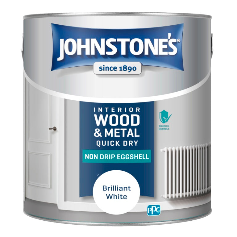 Johnstone's Non Drip Eggshell 2.5L Brilliant White