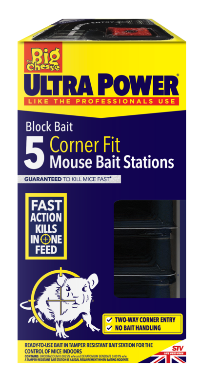 Ultra Power Corner Fit Mouse Bait Station Pack 5