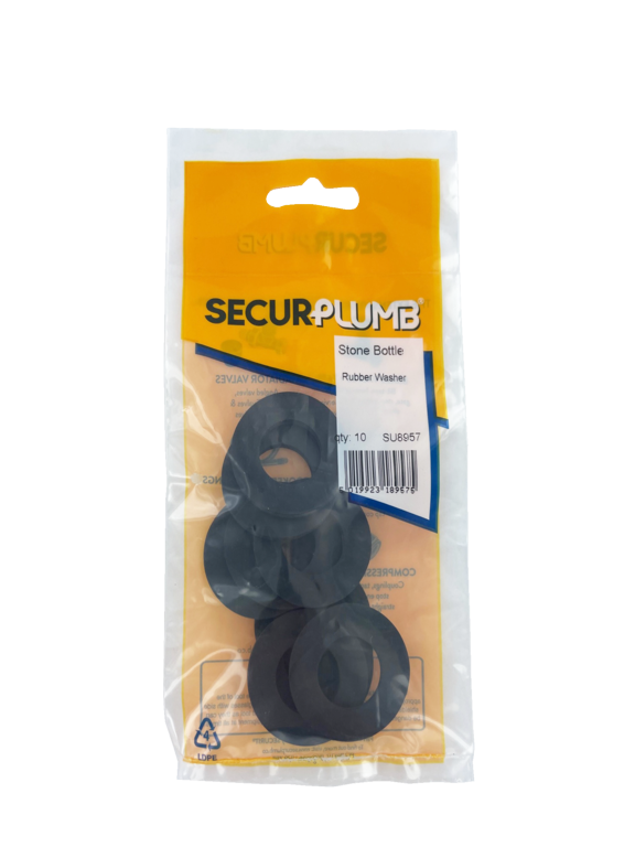 Securplumb Stone Bottle Rubber Washer Pack 10