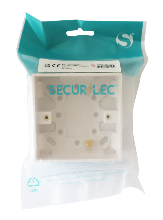 Securlec Surface Pattress Box 1g Square 25mm