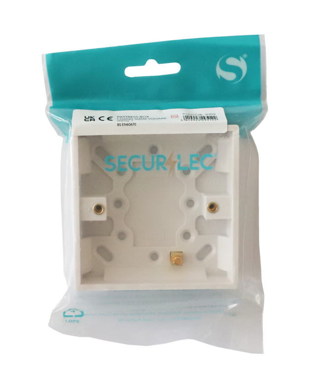 Securlec Surface Pattress Box 1g Square 16mm