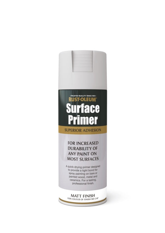 Rustoleum Surface Primer Aerosol 400ml Grey Matt