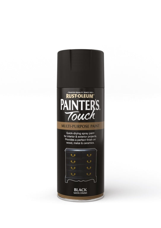 Rustoleum Painter's Touch Aerosol 400ml Black Satin