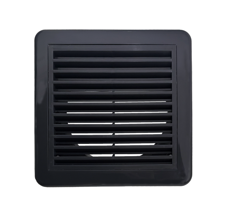 Securlec Inlet/Outlet Fixed Louvre Grille Grey 150mm 6"