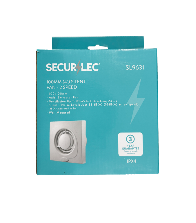 Securlec Silent Fan 2 Speed 100mm 4"