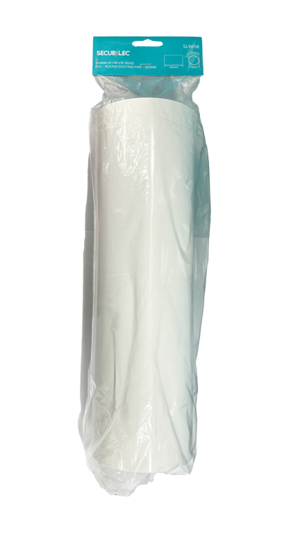 Securlec White Rigid Ducting 350mm x 100mm 4"