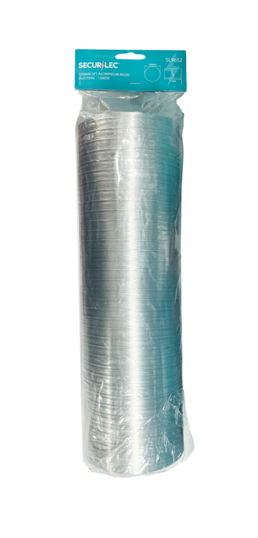 Securlec Aluminium Rigid Ducting 1.5m x 100mm 4"