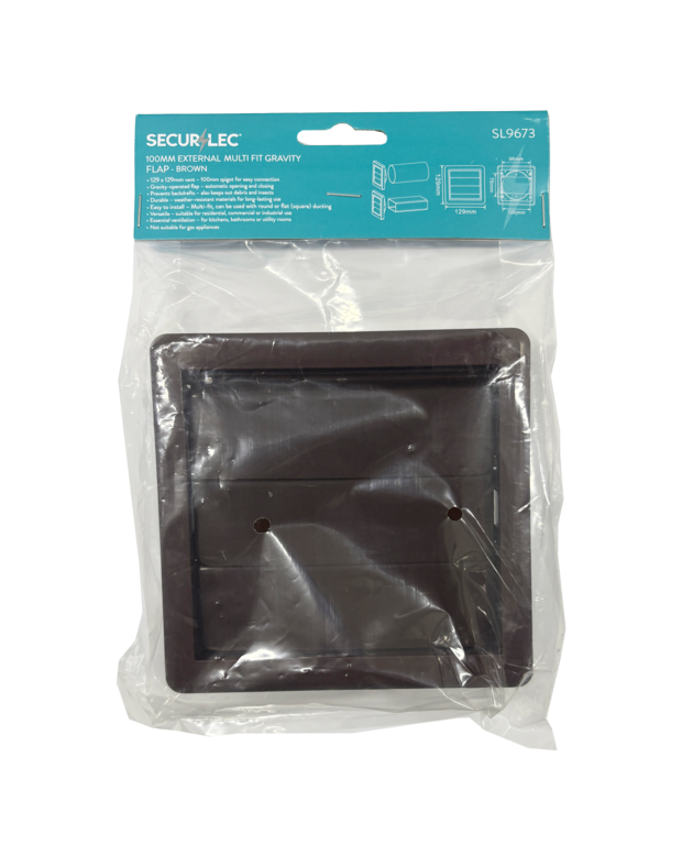 Securlec External Multi Fit Gravity Flap Brown 100mm