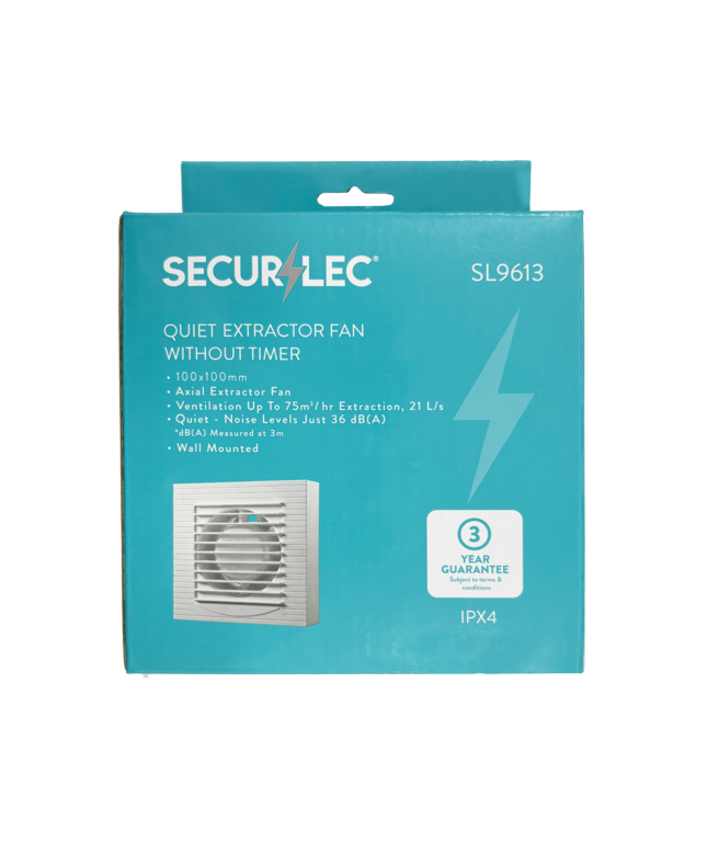Securlec Quiet Extractor Fan Without Timer 4"