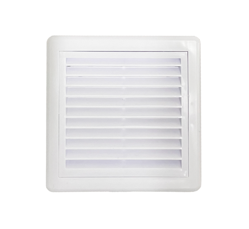 Securlec Inlet/Outlet Multi Fit Fixed Grill White 100mm 4"