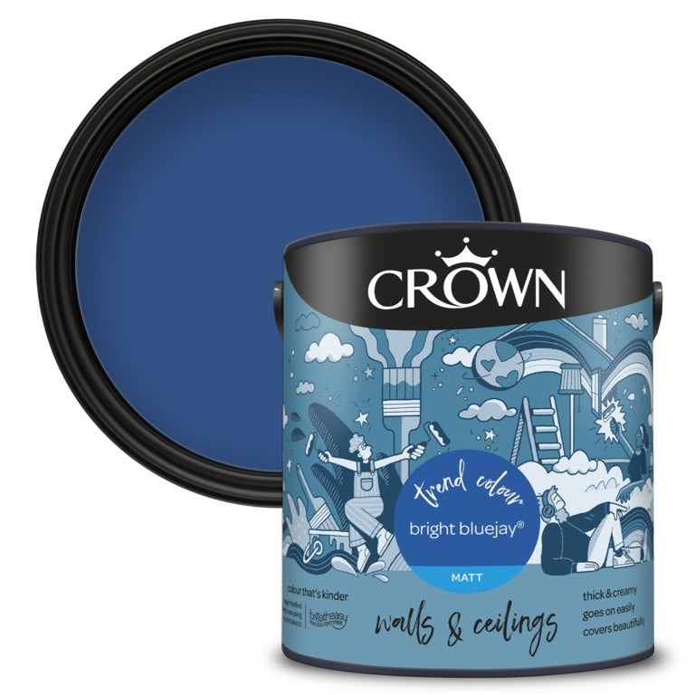 Crown Walls & Ceilings Matt 2.5L Bright Bluejay