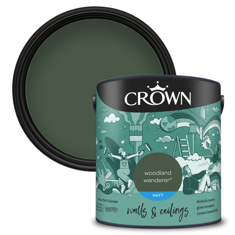Crown Walls & Ceilings Matt 2.5L Woodland Wanderer