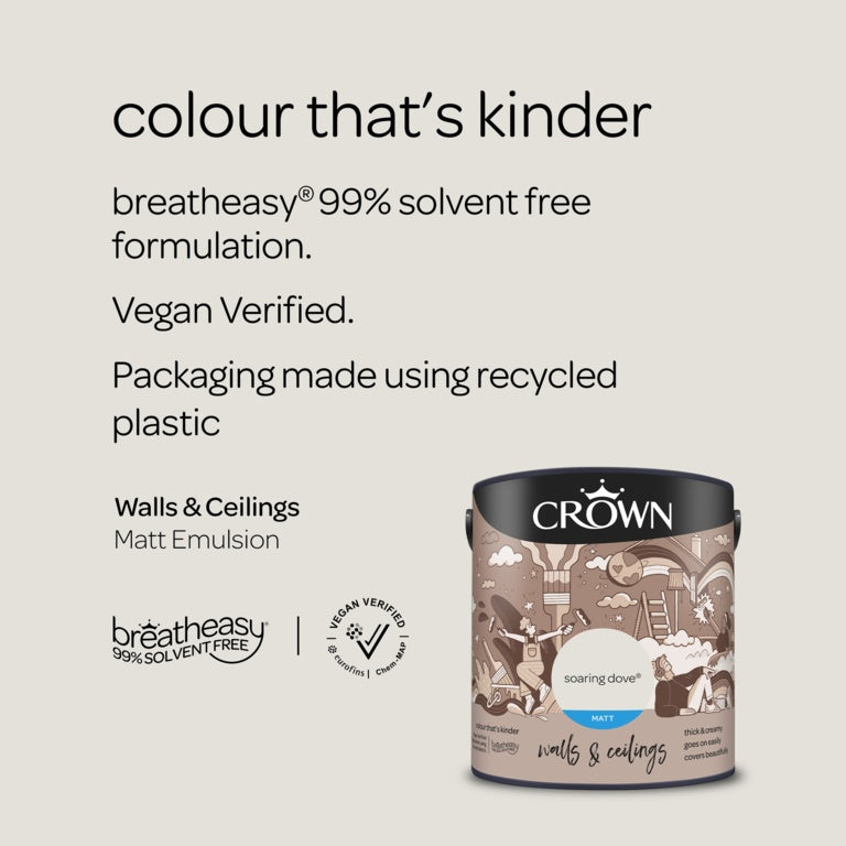 Crown Walls & Ceilings Matt 2.5L Soaring Dove