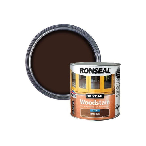Ronseal 10 Year Woodstain Dark Oak 2.5 litre Ronseal - RockBottom Nothampton