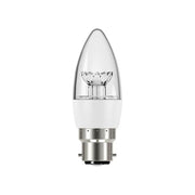 Energizer® LED BC (B22) Clear Candle Dimmable Bulb, Warm White 470 lm 5.9W Energizer® - RockBottom Northamptin