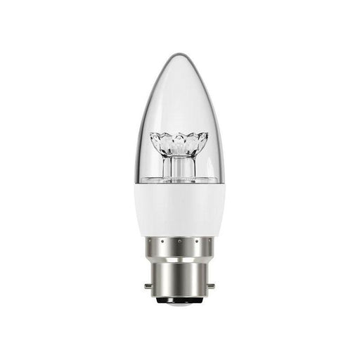Energizer® LED BC (B22) Clear Candle Dimmable Bulb, Warm White 470 lm 5.9W Energizer® - RockBottom Northamptin