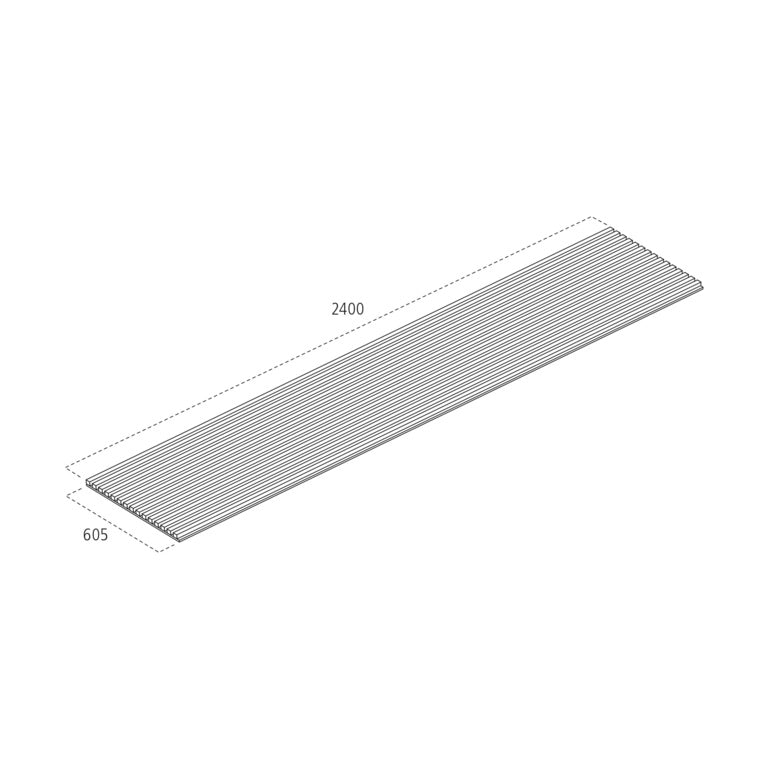 Cheshire Mouldings Acoustic Wall Panel Light Oak 21 x 2400 x 605mm