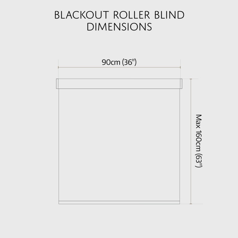 RENAISSANCE Blackout Roller Blind White 60cm