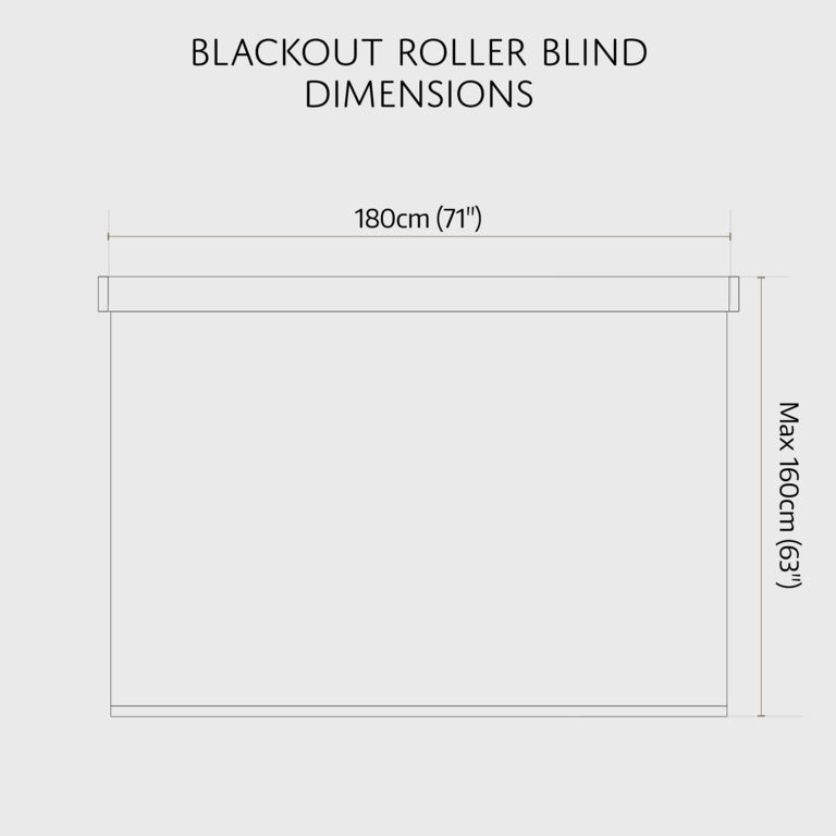 RENAISSANCE Blackout Roller Blind Silver 180cm