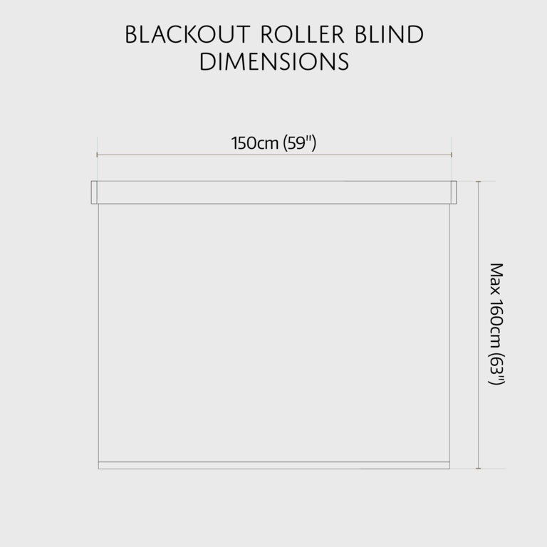 RENAISSANCE Blackout Roller Blind Slate Grey 150cm
