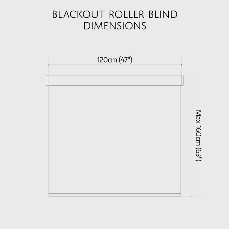 RENAISSANCE Blackout Roller Blind Slate Grey 120cm