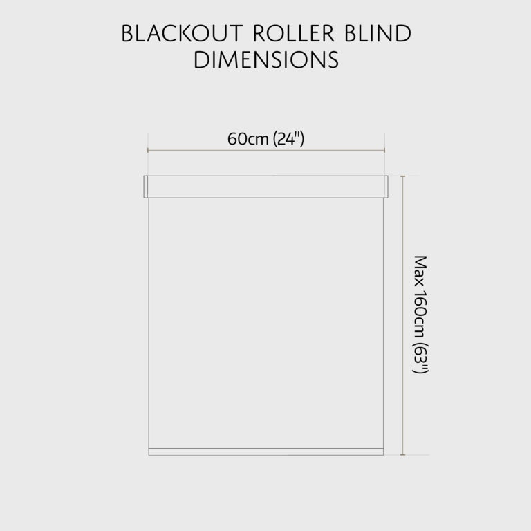 RENAISSANCE Blackout Roller Blind Slate Grey 60cm