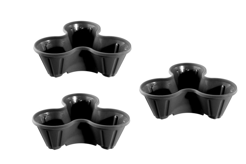 Thumbs Up Strawberry Planter Black Pack 3