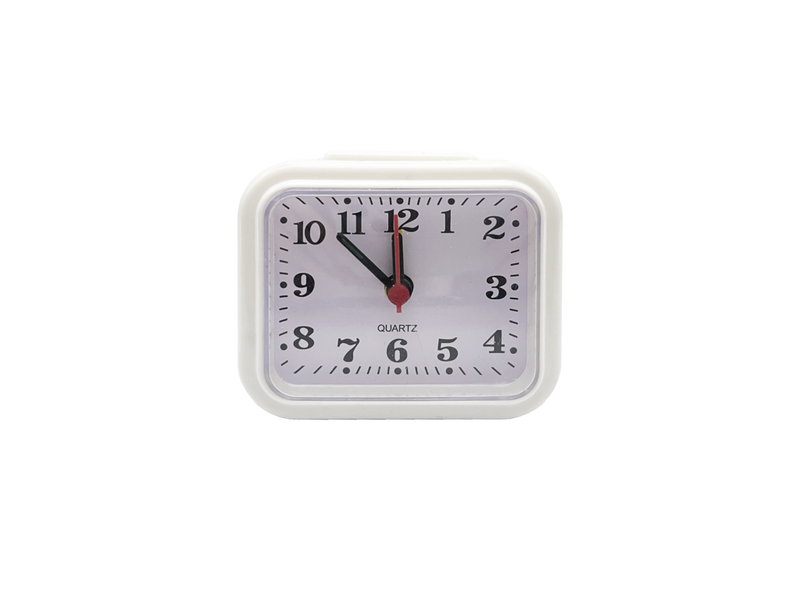 Basiks Mini Alarm Clock White