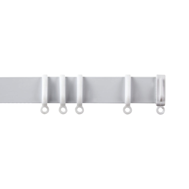 Woodside Aluminium Metal Fixed Track 210cm White