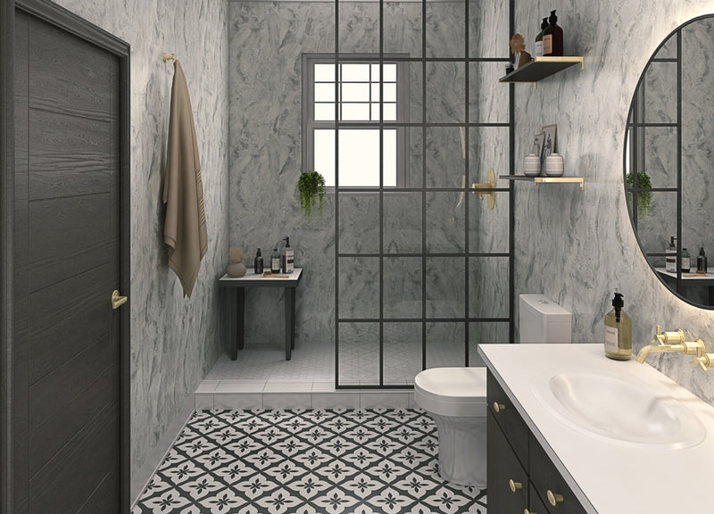 Perform Panel Bathroom & Shower Panel 2400mm x 600mm Stratus Marble