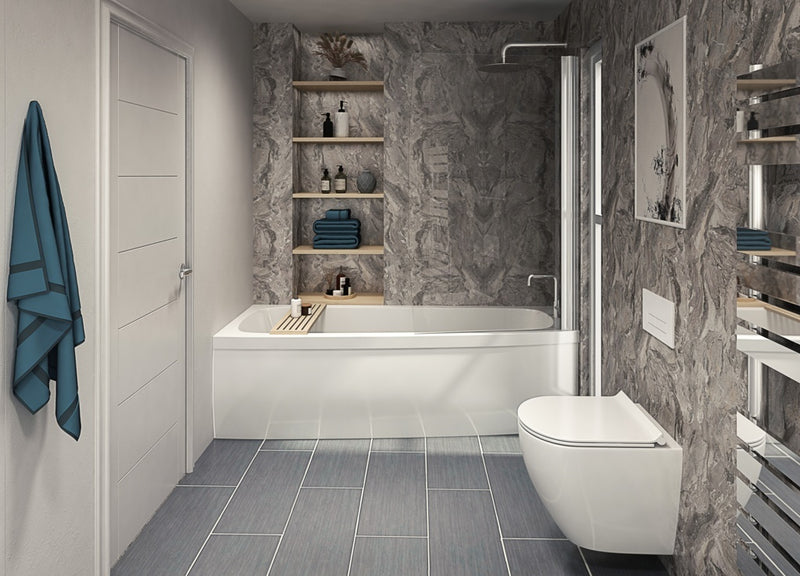 Perform Panel Bathroom & Shower Panel 2400mm x 600mm Toffee Marble