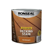 Ronseal Quick Drying Decking Stain Rich Mahogany 2.5 litre Ronseal - RockBottom Nothampton